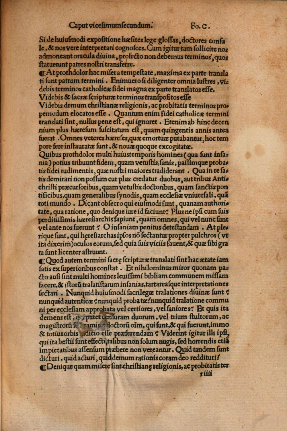 Folio 100r of the 1525 print