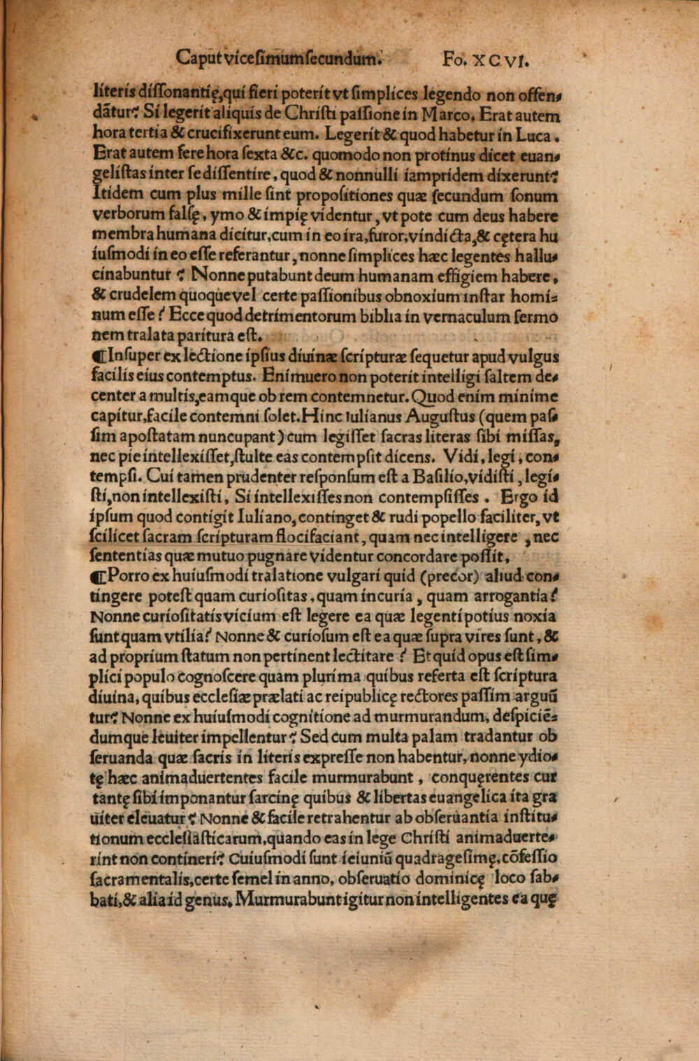 Folio 96r of the 1525 print
